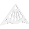Ekena Millwork Pitch Wagon Wheel Architectural Grade PVC Gable Pediment, 36"W x 18"H x 1"P (12/12) GPP036X018X100WAG - alternate 1